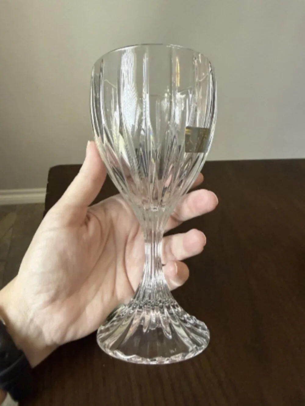 Mikasa Park Lane Crystal Wine Stem Glasses Vintage Set Of 4 NWT